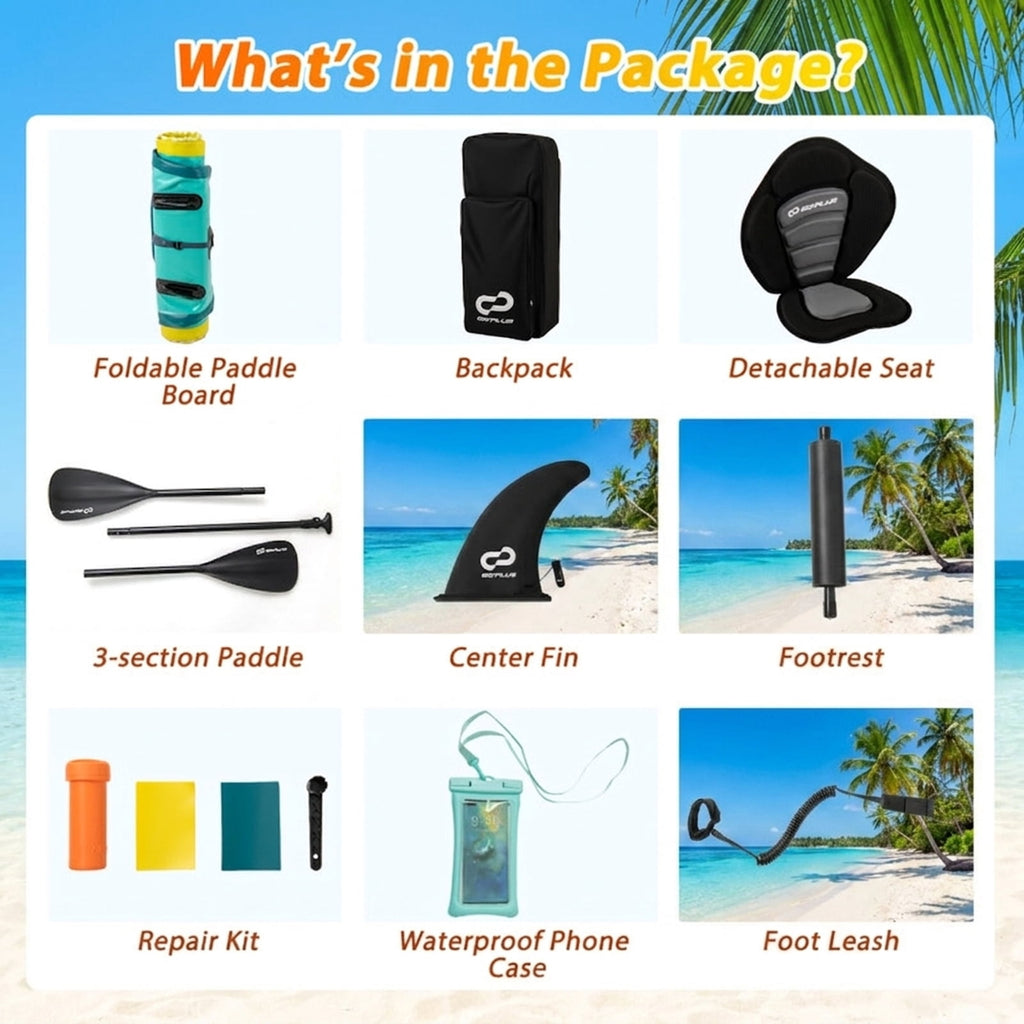Airfind Inflatable Stand Up Paddle Board 10ft6 with Kayak Seat and Adjustable Paddle plus Safety Ankle Leash Carry Backpack and Hand Pump