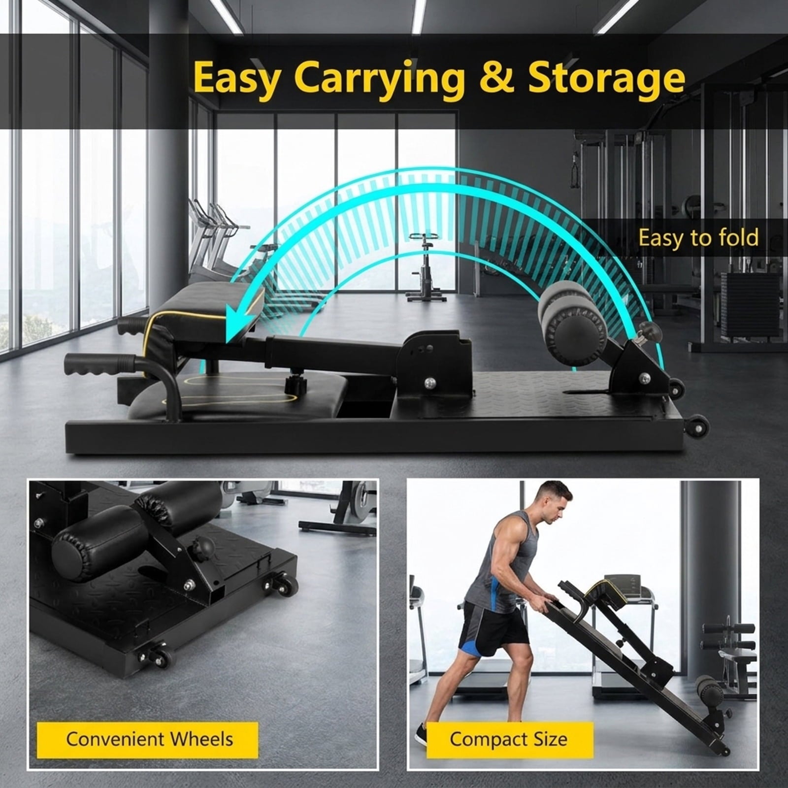 Airfind 8-in-1 Multifunction Squat Home Gym Station, Black