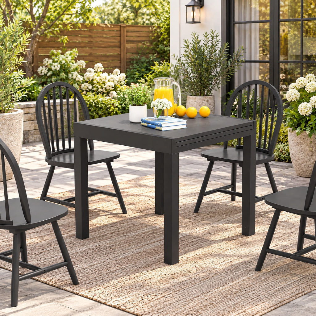 Airfind 31.5 inches-63 inches Adjustable Patio Expandable Dining Table for 4-6 Person, 31.5 x 31.5 x 29.5Overall Footprint, Gray
