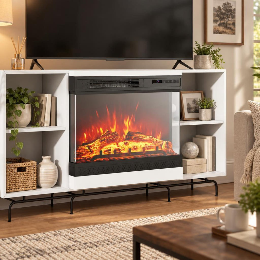 Airfind 24 Inches 3, 24in x 7.9in x 18.25inLength of Footprint, BlackMaterial Metal Tempered GlassOverall