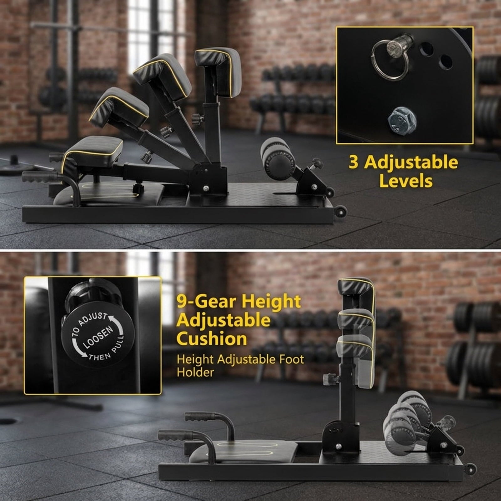 Airfind 8-in-1 Multifunction Squat Home Gym Station, Black