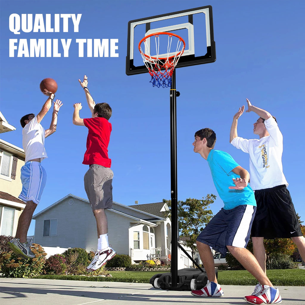 Airfind Kids Basketball Hoop Portable 5-7ft Adjustable 32in Backboard with Wheels
