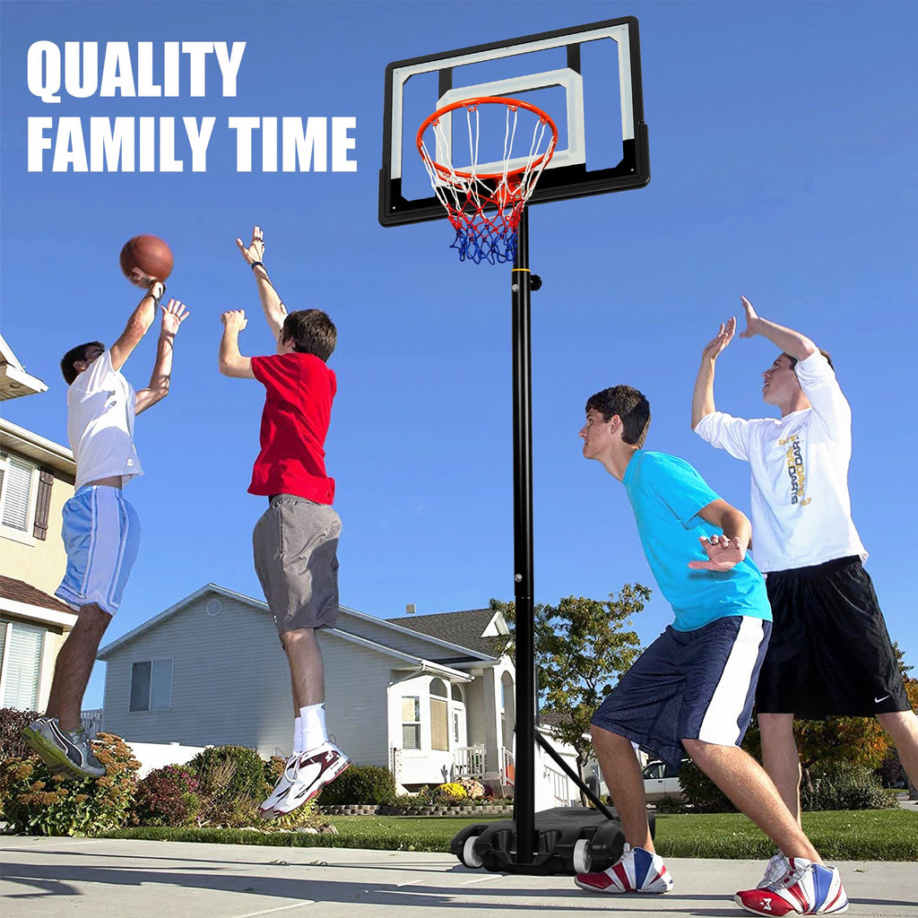 Airfind Kids Basketball Hoop Portable 5-7ft Adjustable 32in Backboard with Wheels