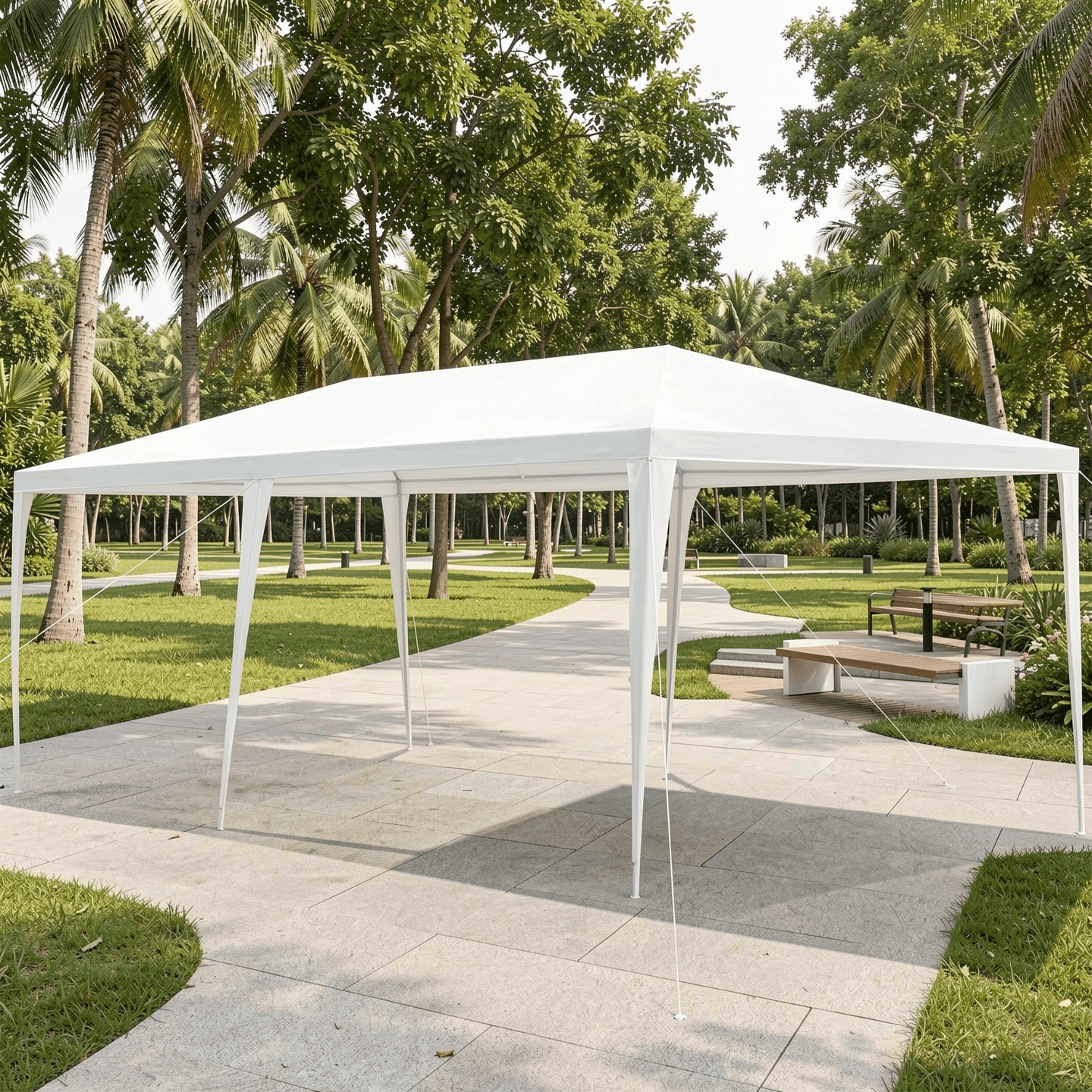 Airfind 10ft x 20ft Canopy Tent with 4 Sidewalls and Carry Bag, White