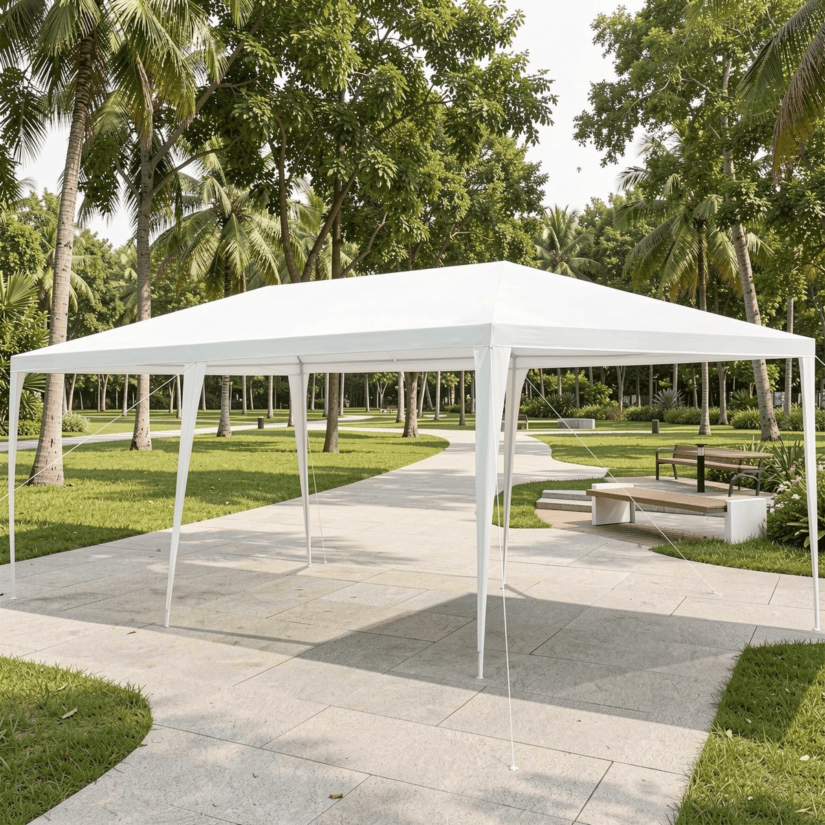 Airfind 10ft x 20ft Canopy Tent with 4 Sidewalls and Carry Bag, White