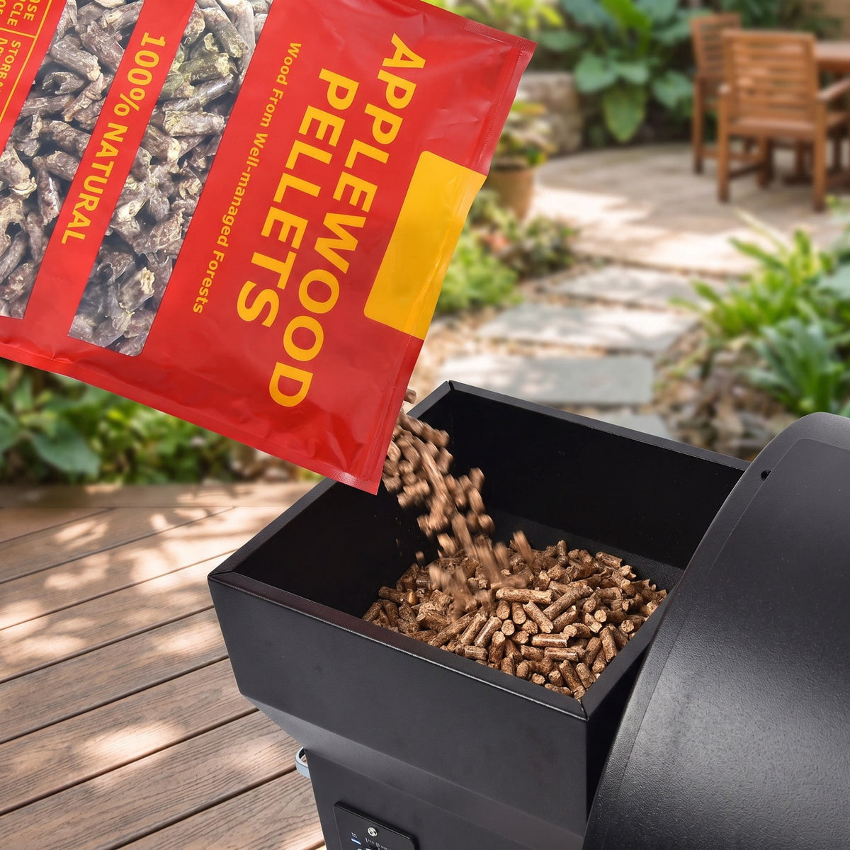 Airfind 20 Pounds Apple Wood Pellets 100% All-Natural for Pellet Grills, Applewood Frame, 13 x 5 x 20 Footprint