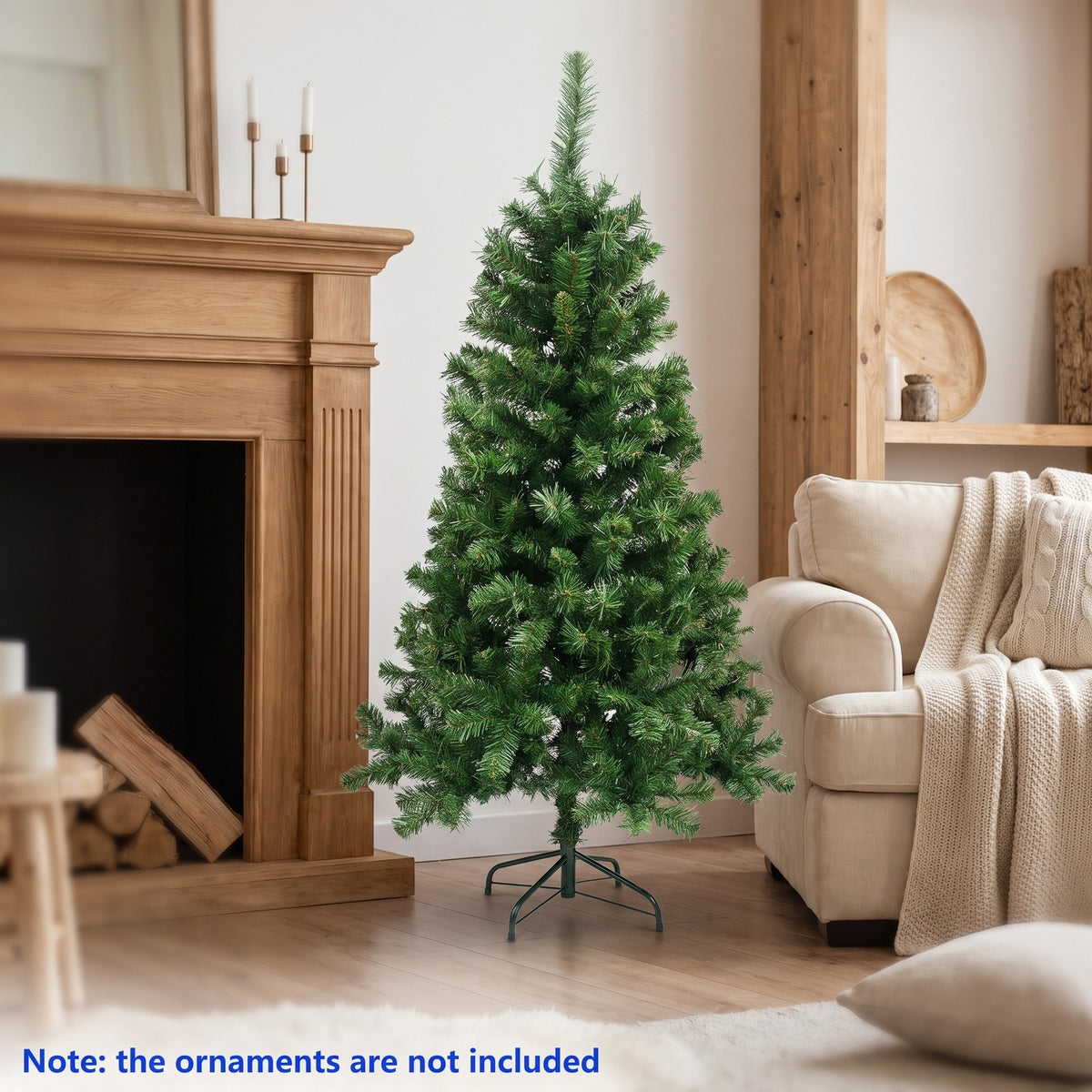 Airfind 4 Feet Pre, PVC Cement Tree Height: 4 ft Tree Width: 1.7 ft Frame, Green+ Gold, Size of the Base 7.5in x 7.5in x 10.5in (L