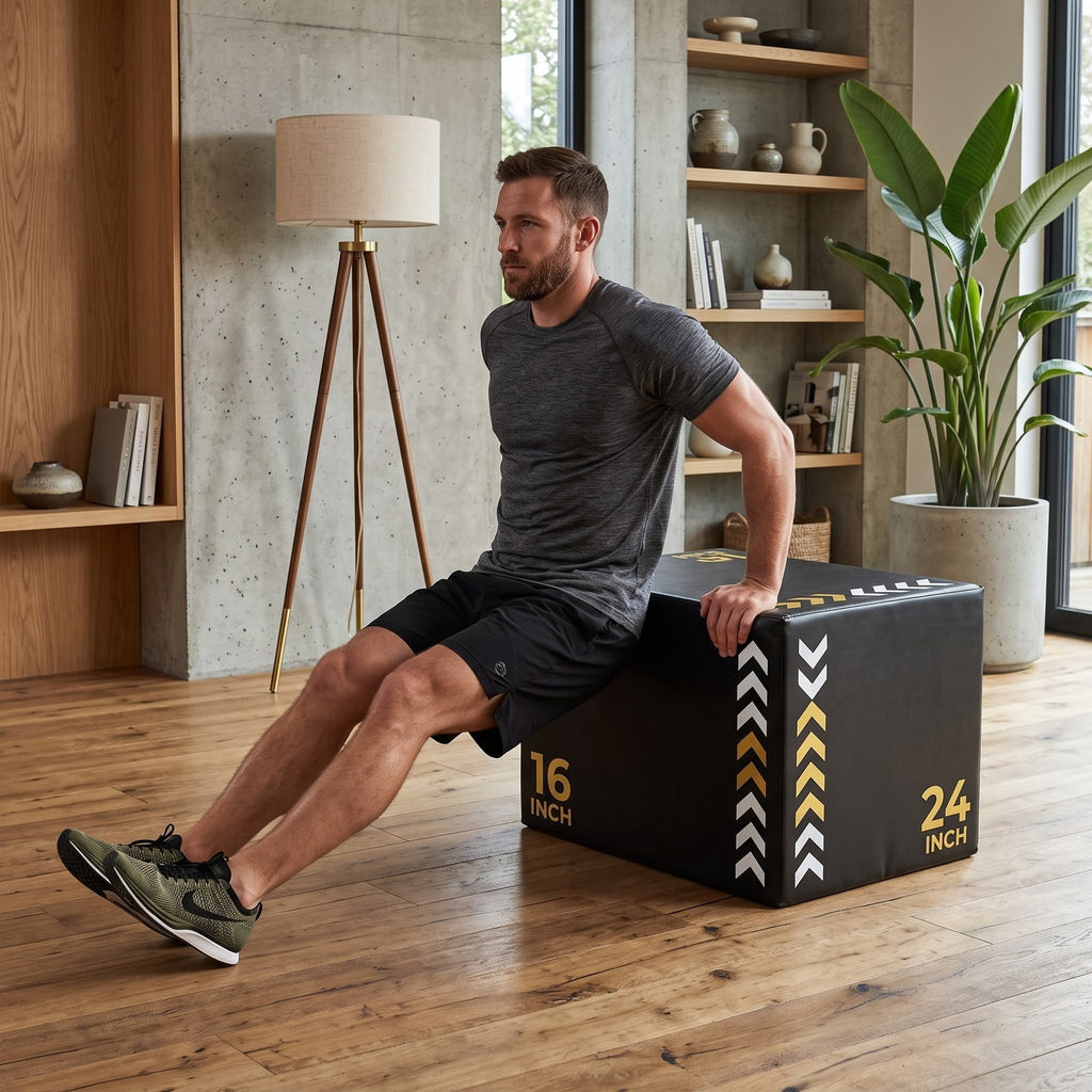 Airfind 3 in 1 Plyometric Box 16 x 20 x 24 Inch Soft Foam Plyo Jump Box for Home Gym Box Jumps and HIIT Training, Multicolor