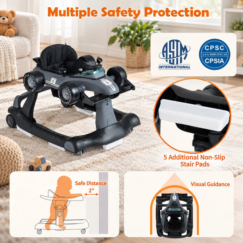 Airfind 4-in-1 Foldable Activity Push Walker with Adjustable Height, 25 lbs Capacity, PP polyester sponge Frame, 29 x 24 x 20/21/22 Footprint