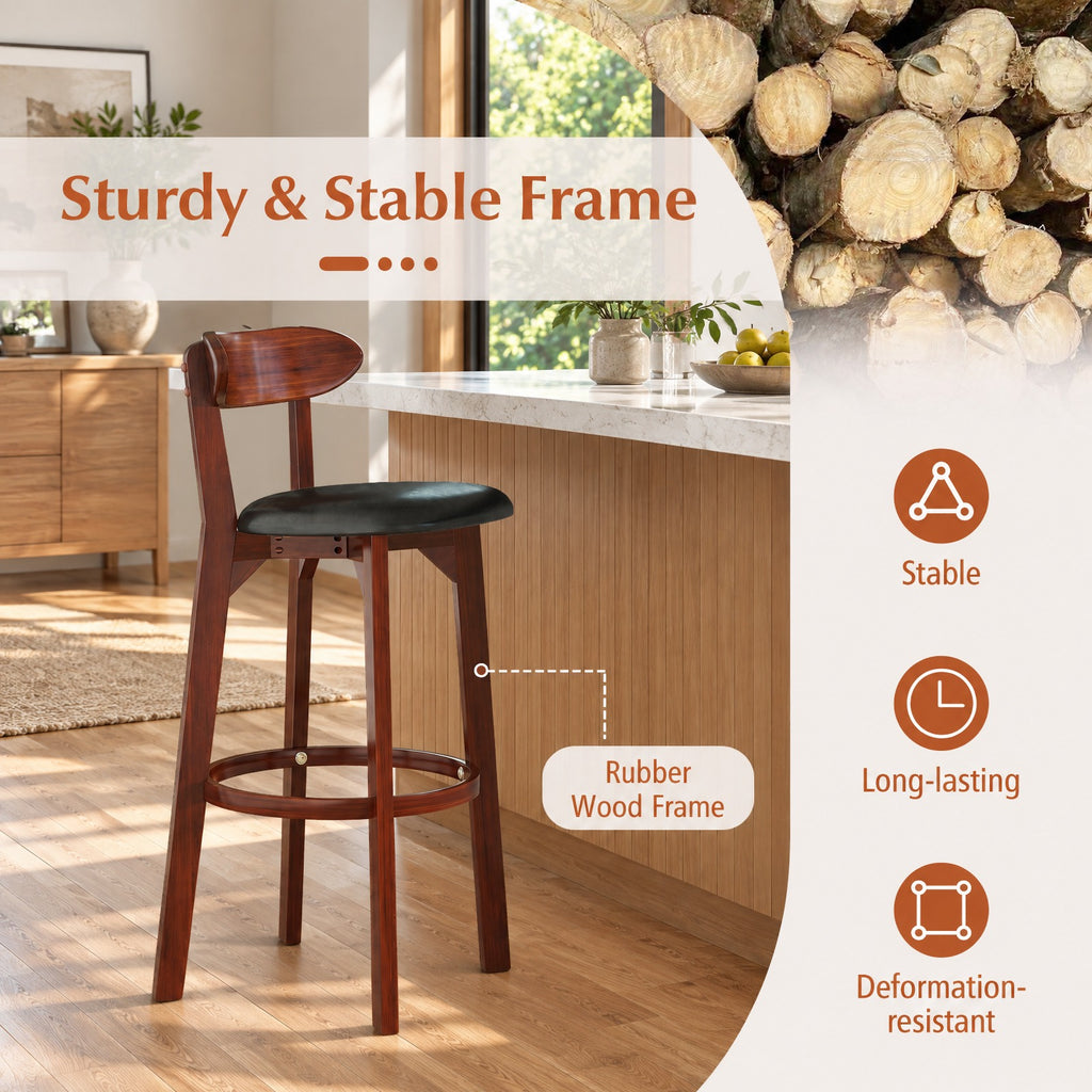 Airfind Set of 2 29 Inch Modern Armless Upholstered Cushioned Seat Island Dining Chairs for Kitchen, 275 lbs Capacity, 16.5 x 19 x 40 Footprint