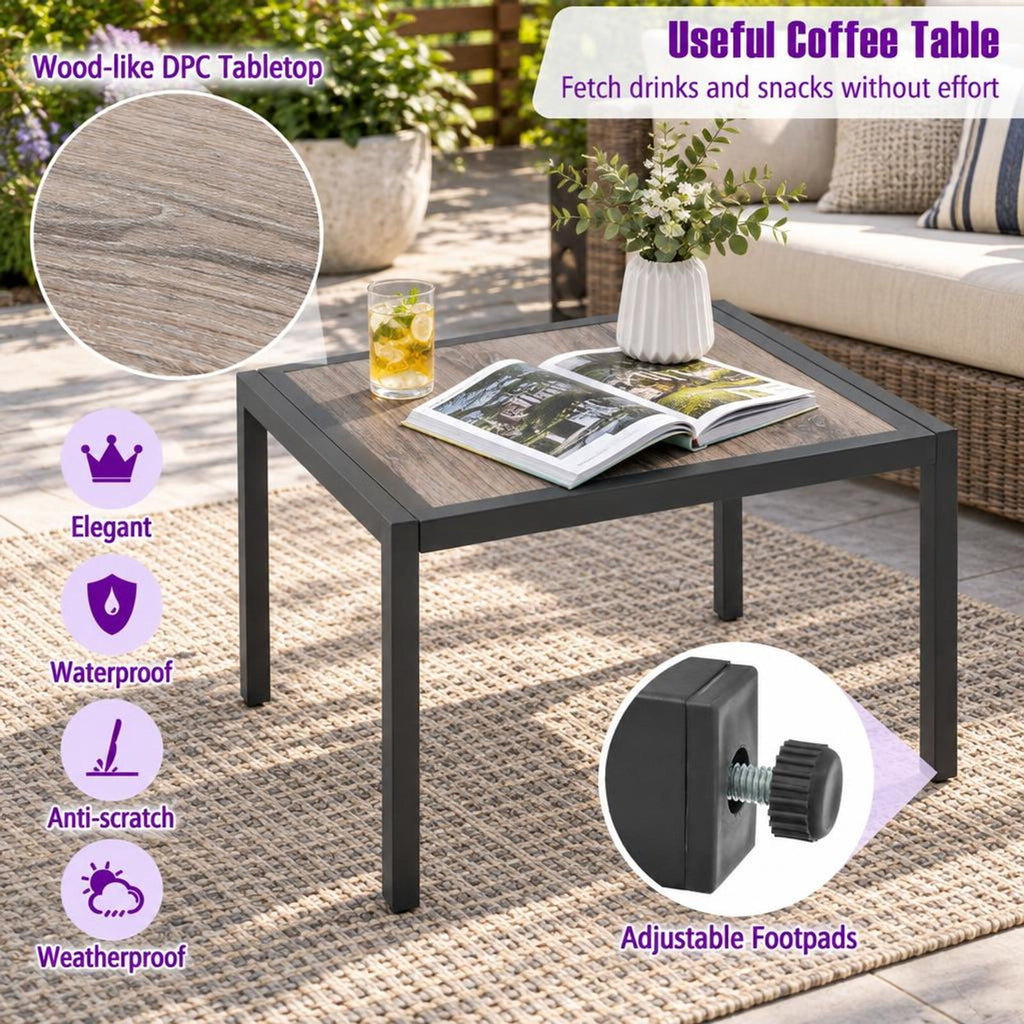 Airfind 3 Pieces Patio Chaise Lounge Chair and Table Set for Poolside Yard, Chaise Lounge 330 lbs Capacity, Fabric Aluminum DPC Frame, Black