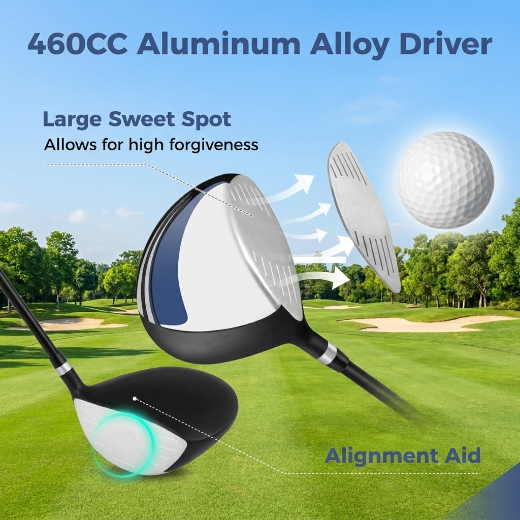 Airfind 460CC Driver for Men with Graphite Shaft, 10.5¡ã Loft and Aluminum Alloy Head