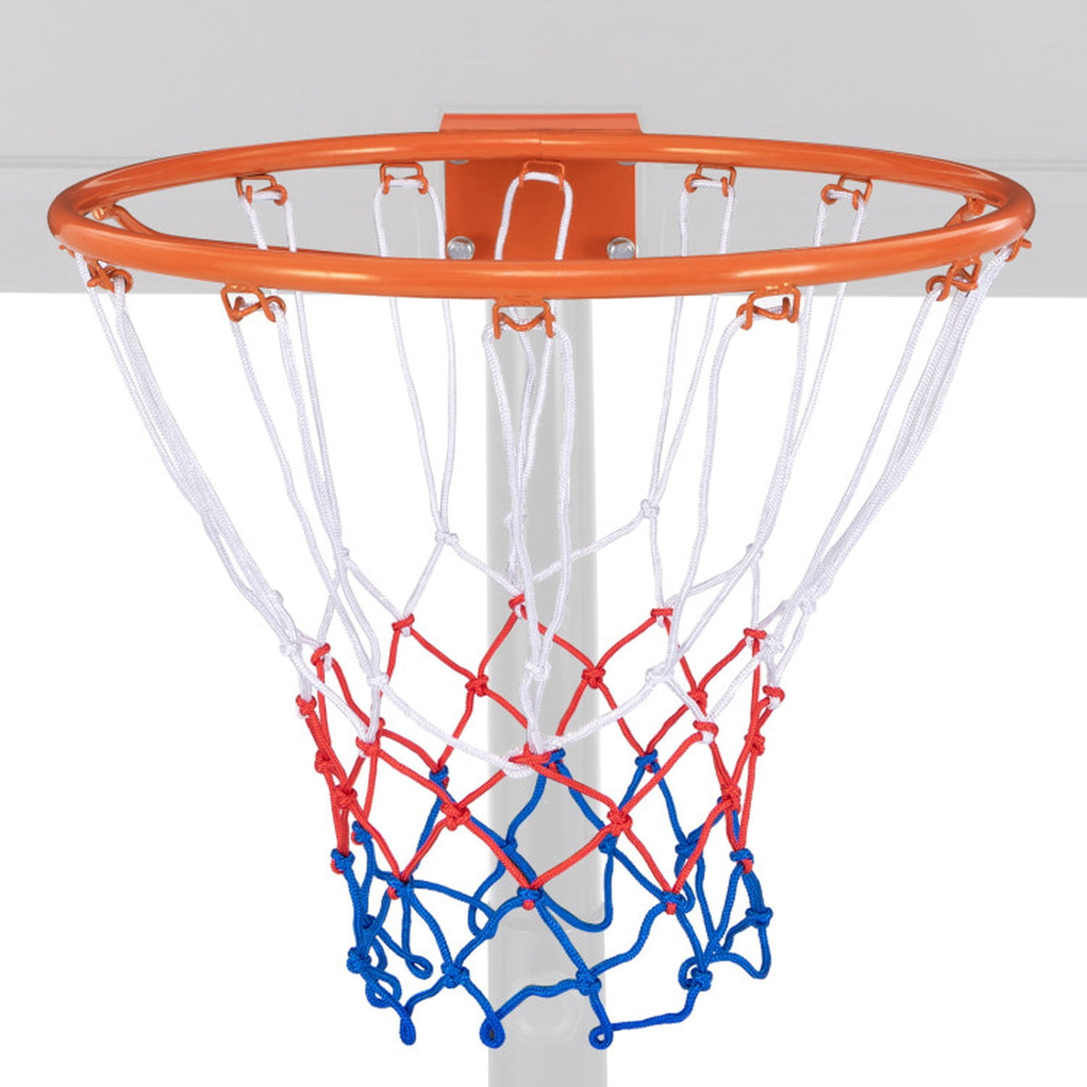 Airfind 15 Inch Replacement Basketball Rim with All-Weather Net and Heavy-Duty Powder-Coated Steel Frame for Youth Backboard Hoop Repair and Basketball Goal Restoration, Orange