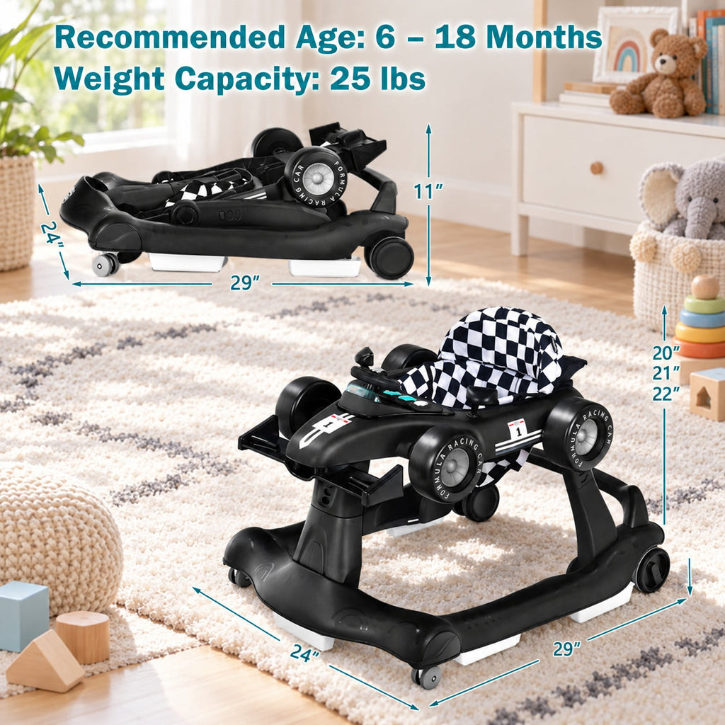 Airfind 4-in-1 Foldable Activity Push Walker with Adjustable Height, 25 lbs Capacity, PP polyester sponge Frame, 29 x 24 x 20/21/22 Footprint