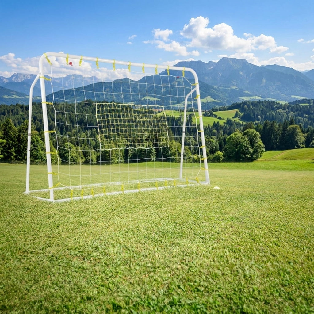 Airfind 2-in-1 Soccer Rebounder Goal with Adjustable Height, White