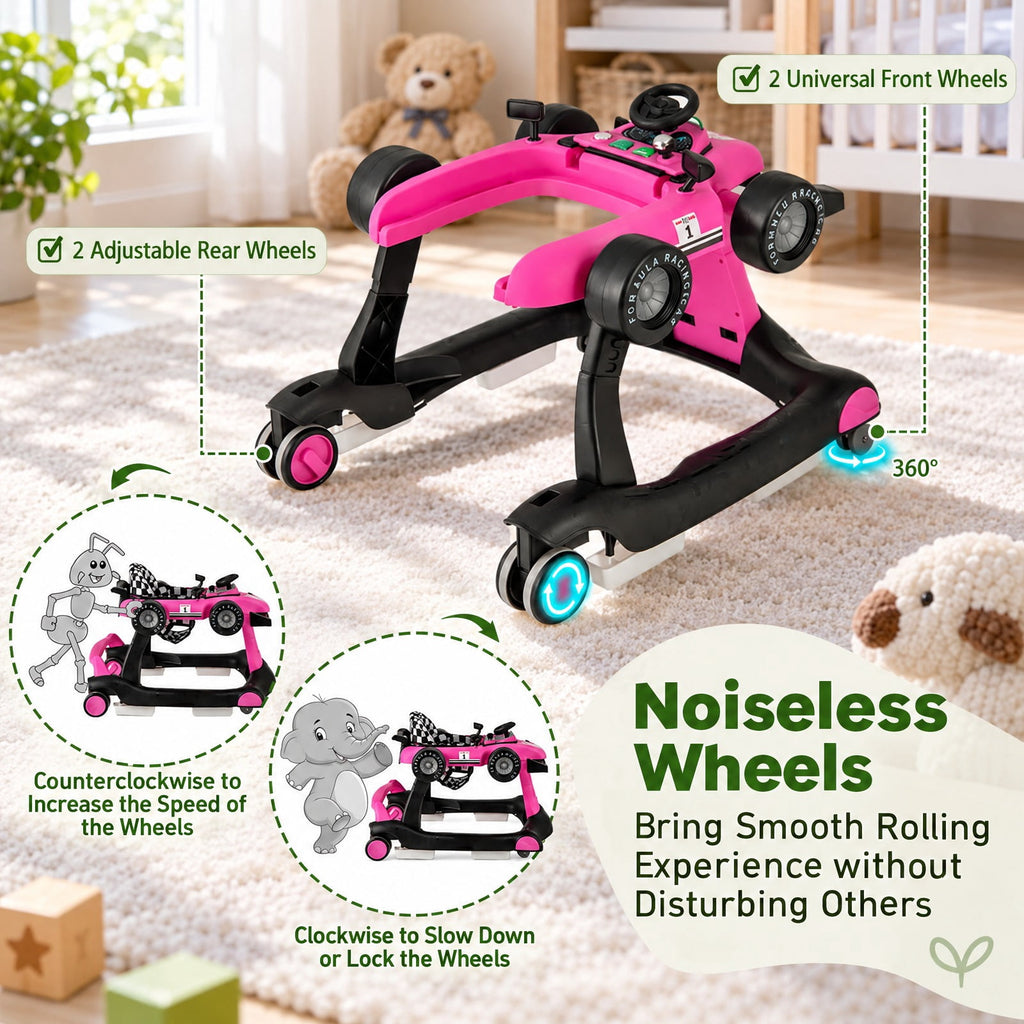 Airfind 4-in-1 Foldable Activity Push Walker with Adjustable Height, 25 lbs Capacity, PP polyester sponge Frame, 29 x 24 x 20/21/22 Footprint