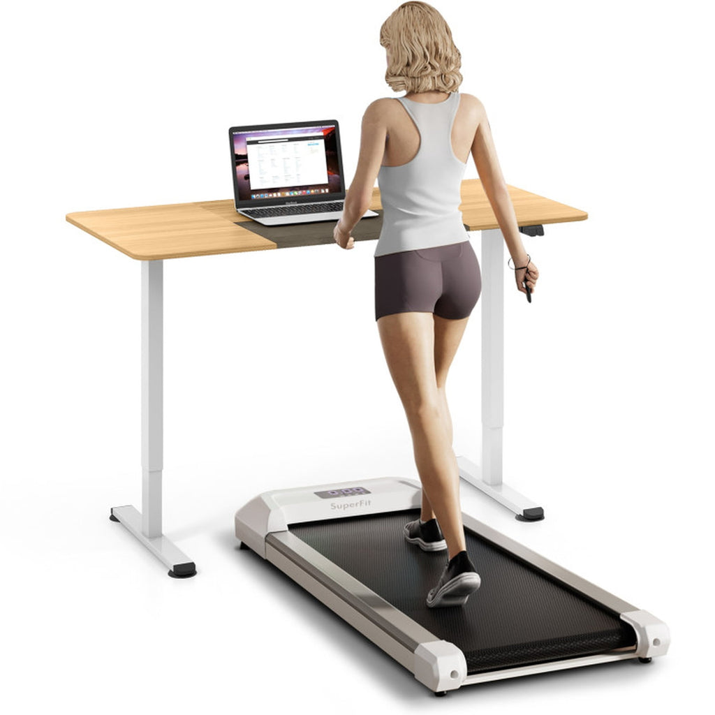 Airfind 3-in-1 3HP Folding Treadmill for home with smart app and incline plus Bluetooth speaker and heart rate monitor for walking and running, White