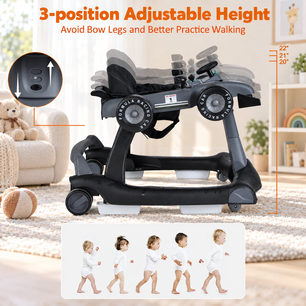 Airfind 4-in-1 Foldable Activity Push Walker with Adjustable Height, 25 lbs Capacity, PP polyester sponge Frame, 29 x 24 x 20/21/22 Footprint