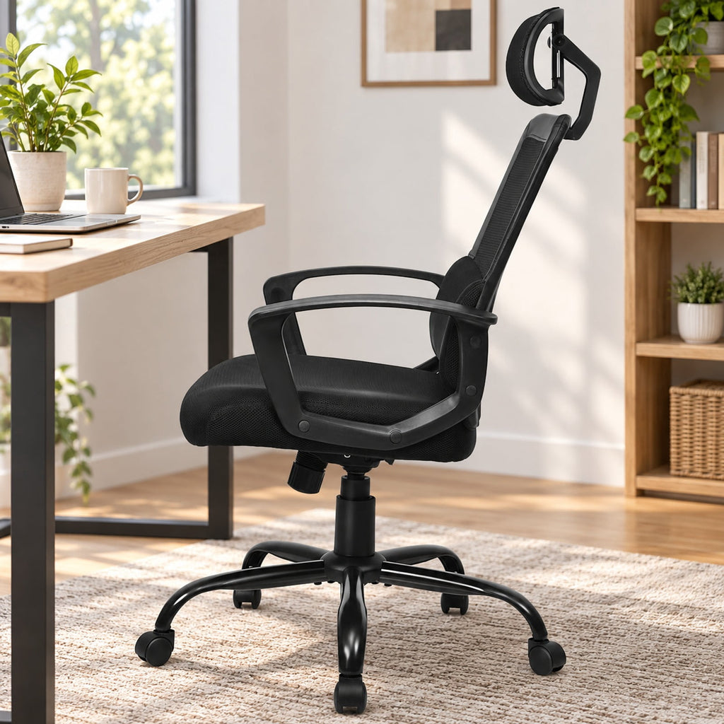 Airfind Mesh Office Chair High Back Ergonomic Swivel Chair, 265 lbs Capacity, Mesh PP PU steel sponge Frame, Black