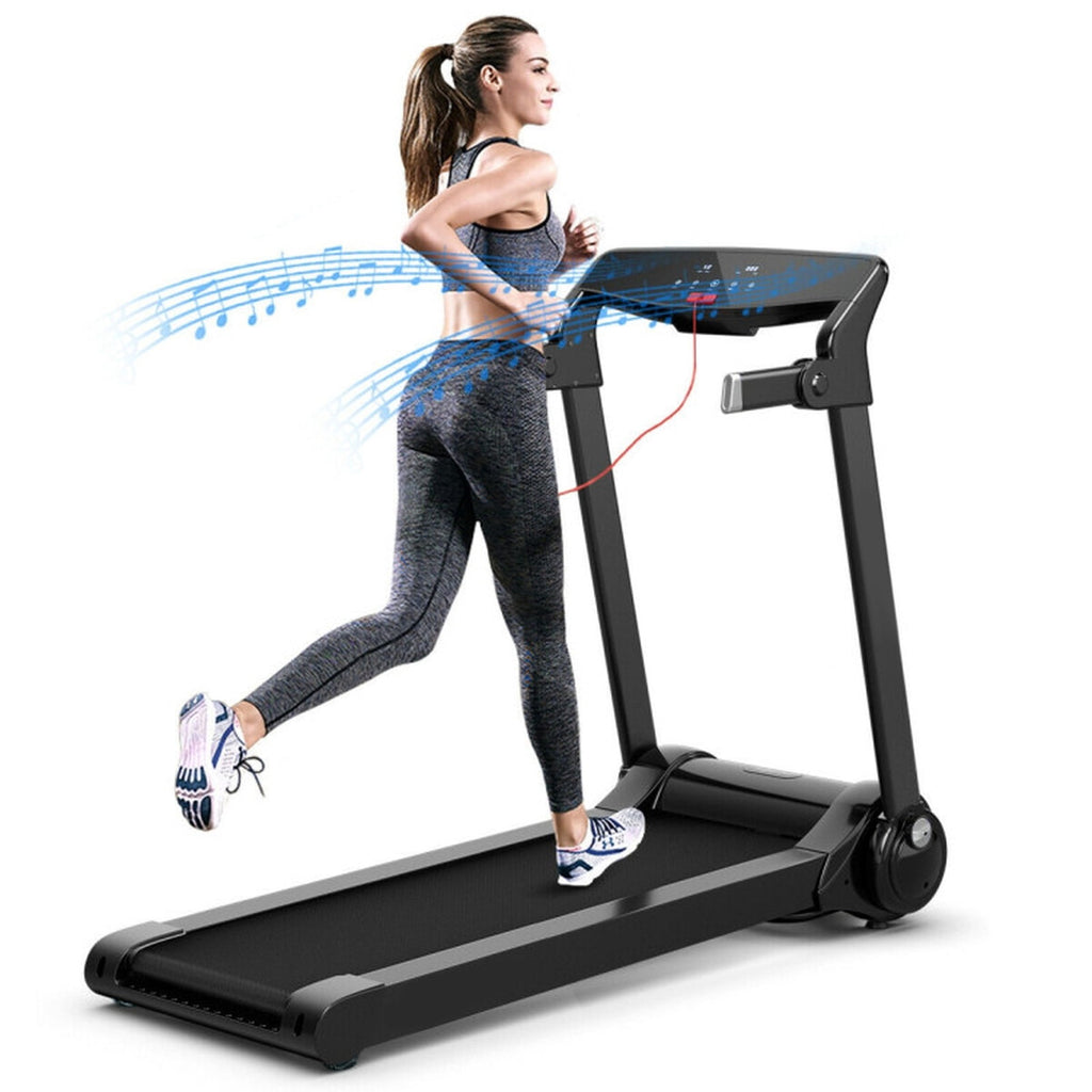 Airfind 3-in-1 Folding Treadmill with Incline 3 HP Walking Treadmill for Home with Smart App and Bluetooth Speaker and Heart Rate Monitor, Blue