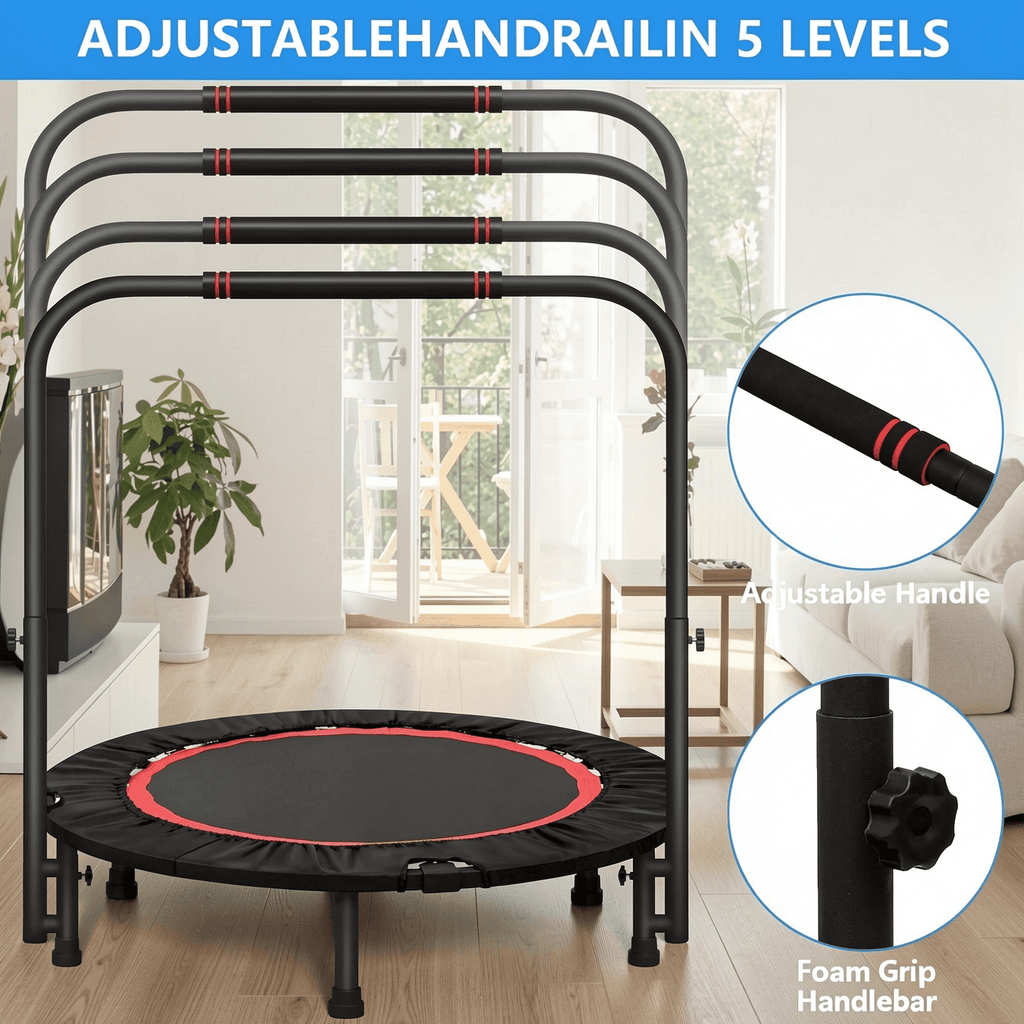 Airfind 40 Inch Mini Trampoline for Adults, 450LBS Foldable Fitness Rebound