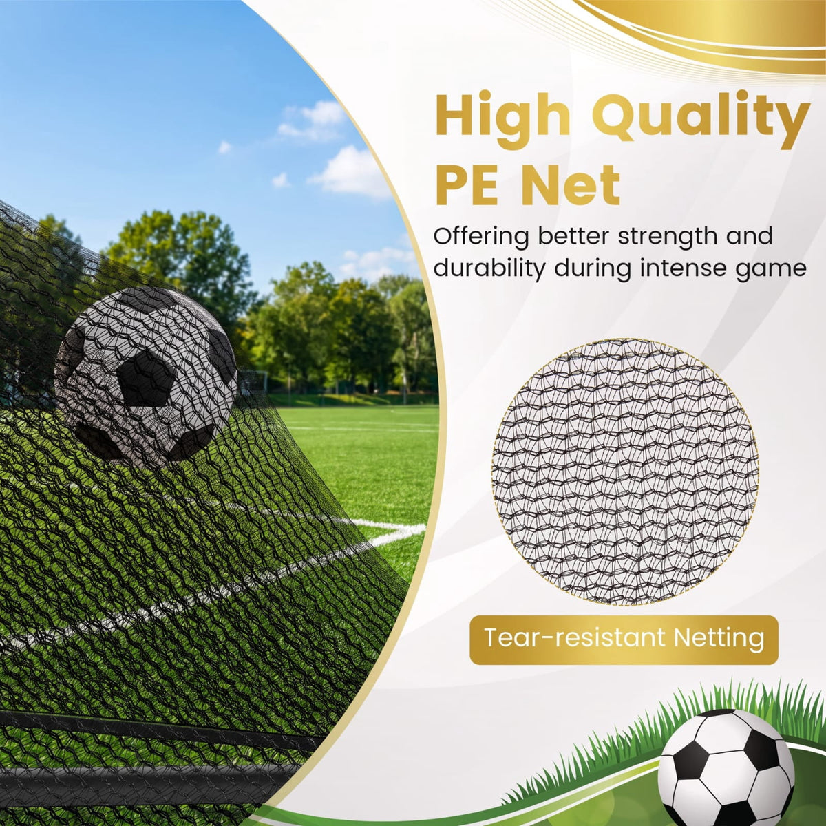 Airfind Portable Pop Up Soccer Goal for Kids with Heavy Duty Metal Frame and Ground Stakes for Backyard Training and Outdoor Practice, Black