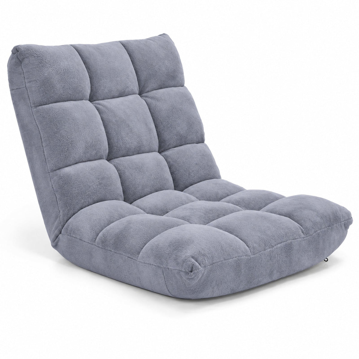 Airfind Adjustable Floor Chair featuring 14-Position Backrest, Thick Cushion, Foldable Steel Frame and 200 Lb Capacity for Living Room, Gray