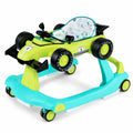 AIRFIND Baby Walker with 4 Activity Modes, 3 Adjustable Heights, Music and Lights, Rear Wheel Speed Control and Folding Frame, Green