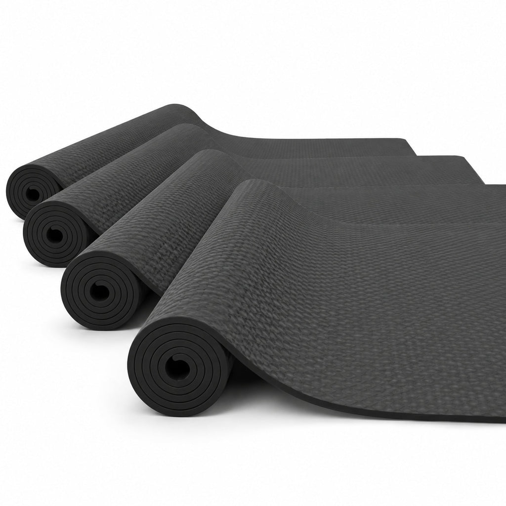 AIRFIND Garage Floor Mats Set of 4, 7.7 x 3.8 ft PE Flooring Rolls with 0.3 in Thickness, Textured Surface and Cut-to-Fit Design, Black