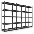 AIRFIND Metal Shelving Units Set of 3, 5 Adjustable Wire Shelves Each, 400 lb Capacity per Tier, 36 x 18 x 72 in Each, Black