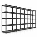 AIRFIND Metal Shelving Units Set of 4, 5 Adjustable Wire Shelves Each, 400 lb Capacity per Tier, 36 x 18 x 72 in Each, Black