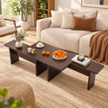 Airfind Modular Coffee Table Set of 2 Featuring L-shaped Layout and 155 Lb Capacity for Living Room and Small Spaces Practical Everyday Design, Walnut
