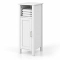 Airfind 1-Door Freestanding Bathroom Cabinet with Open Shelf, 66 lbs Capacity, MDF Frame, 12in x 12in x 31.5in Footprint, White