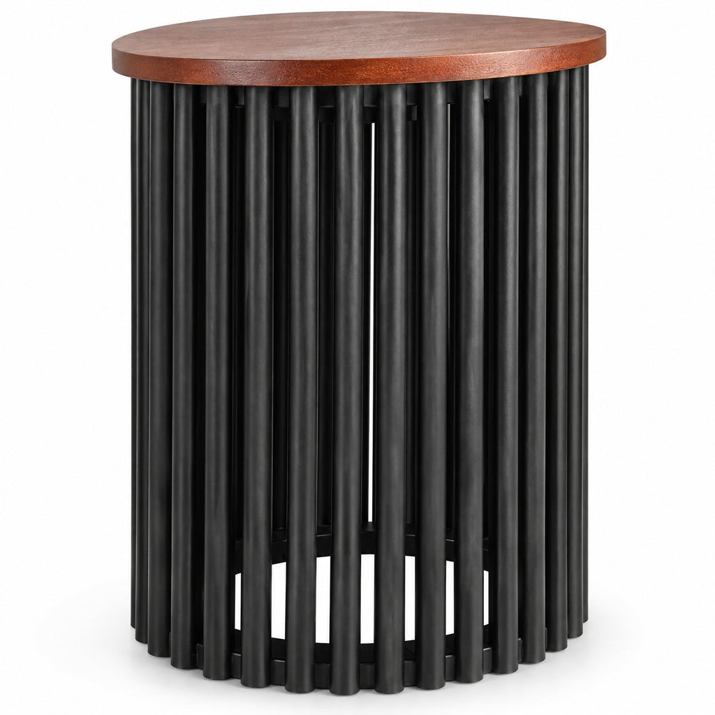 Airfind 1 Piece Elegant Wooden Round Coffee Table for Living Room and Home Office, 165 lbs Capacity, Acacia Wood Frame, 16 x 20.5 Footprint