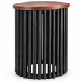 Airfind 1 Piece Elegant Wooden Round Coffee Table for Living Room and Home Office, 165 lbs Capacity, Acacia Wood Frame, 16 x 20.5 Footprint