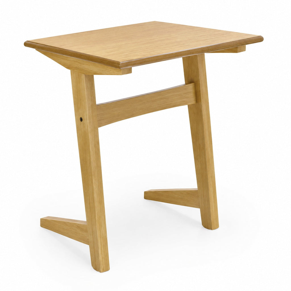 Airfind 1 Piece Wood Sofa Side Table C, 165 lbs Capacity, Rubber Wood MDF Frame, 20 x 18 x 24.5 Footprint, Wood