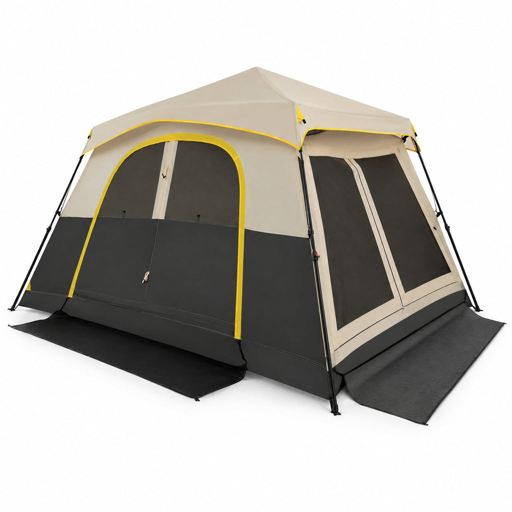 Airfind 10 Person Instant Cabin Camping Tent with Rainfly 13 ft x 9 ft Portable Large Family Tent, Beige