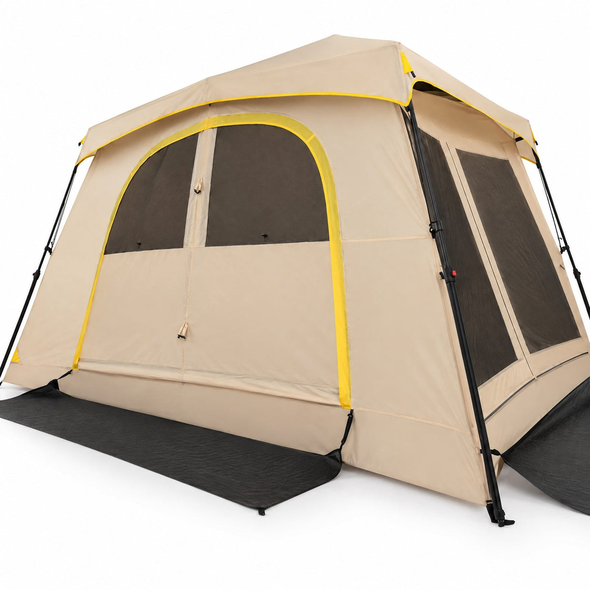 Airfind 10 Person Instant Cabin Camping Tent with Rainfly 13 ft x 9 ft Portable Large Family Tent, Coffee