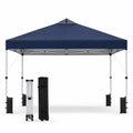 Airfind 10 x 10 Feet Outdoor Commercial Pop up Canopy Tent, 210D Oxford Fabric Metal Frame, 10 x 10 x 8.2-8.8 ft (L x W x H) 3 Footprint, Blue