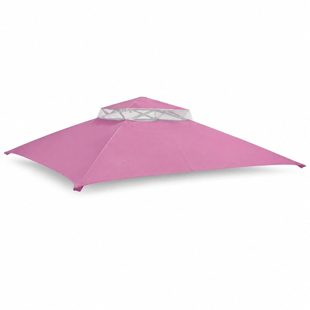 Airfind 10 x 12 Feet Gazebo Replacement Top with Air Vent and Drainage Holes, Polyester Frame, 12 ft x 10 ft Footprint, Pink