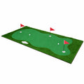Airfind 10 x 5 FT Large Golf Putting Green with Realistic Artificial Grass Turf, Backyard Putting Green Mat with 3 Holes for Indoor Outdoor