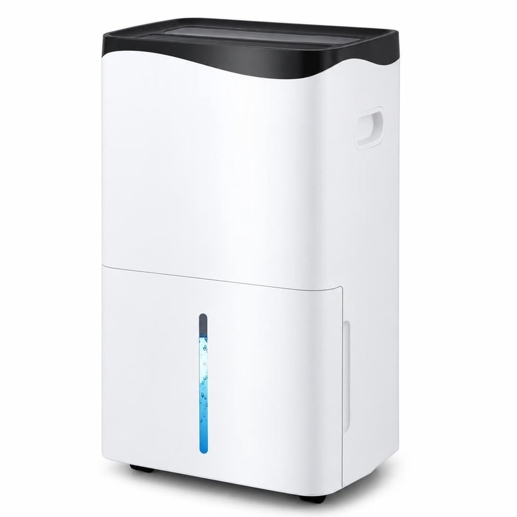 Airfind 100-Pint Dehumidifier with Smart App and Alexa Control for Home and Basements, ABS Frame, 15 x 10 x 25 Footprint, White