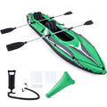 Airfind 11.5 Foot Inflatable Kayak 2 Person Tandem Boat with Aluminum Paddles for Adults Fishing Drifting and Touring on Calm Water, Green