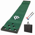 Airfind 11 FT Indoor Outdoor Golf Putting Green Mat Set with 2 Adjustable Putters and 6 Balls, Carry Bag Included, Green