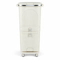 Airfind 11 Gallon 3-Layer Kitchen Trash Can with Lid and 2 Removable Buckets, PP Frame, 17in x 11.5in x 32.5in Overall Height (Open) 43in Footprint