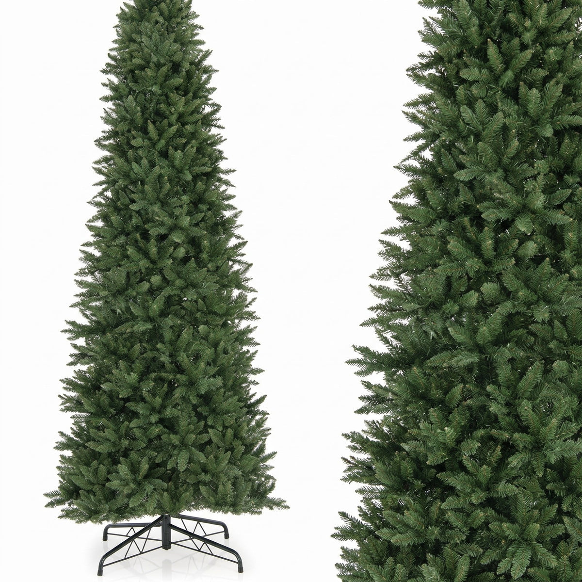 Airfind 12 FT Artificial Christmas Tree with 800 Warm White LED Lights for Home Party Shopping Mall, White