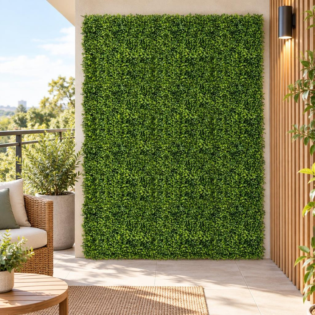Airfind 12-Pieces 20 Inch x 20 Inch Artificial Hedge Boxwood Panels, PE Each Frame, Green, Panel Size 20 x 20