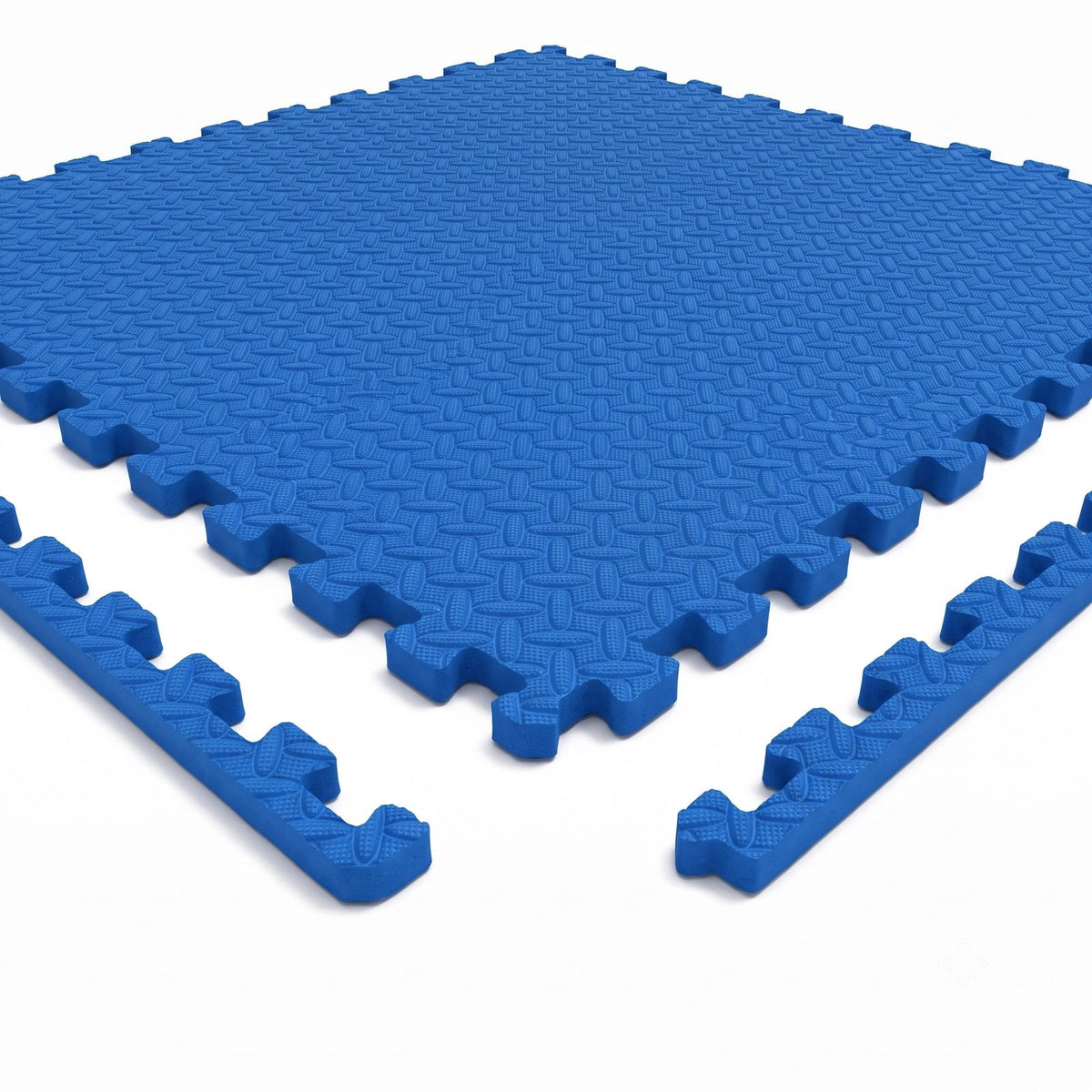 Airfind 12 Tiles Puzzle Exercise Floor Mat with Interlocking EVA Foam and Non-Slip Texture for Home Gym Equipment Protection, Blue