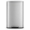 Airfind 13.2 Gallon Stainless Steel Trash Garbage Can with Bucket, PP steel stainless Frame, 17in x 12in x 26in (L x W x H) The Footprint, Silver Main