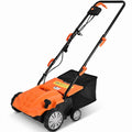 Airfind 13 Inch 12 Amp Electric Scarifier with Collection Bag and Removable Blades, PP steel Frame, Orange